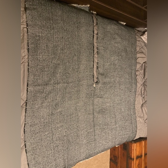 Blanket wrap poncho shawl extra large one size long wide layer fringe plaid EUC - Picture 10 of 15